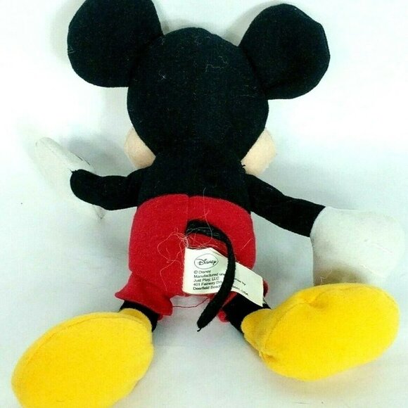 Disney Just Play Mickey Mouse Plush Black Red - Picture 2 of 3